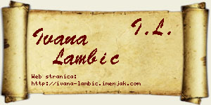 Ivana Lambić vizit kartica